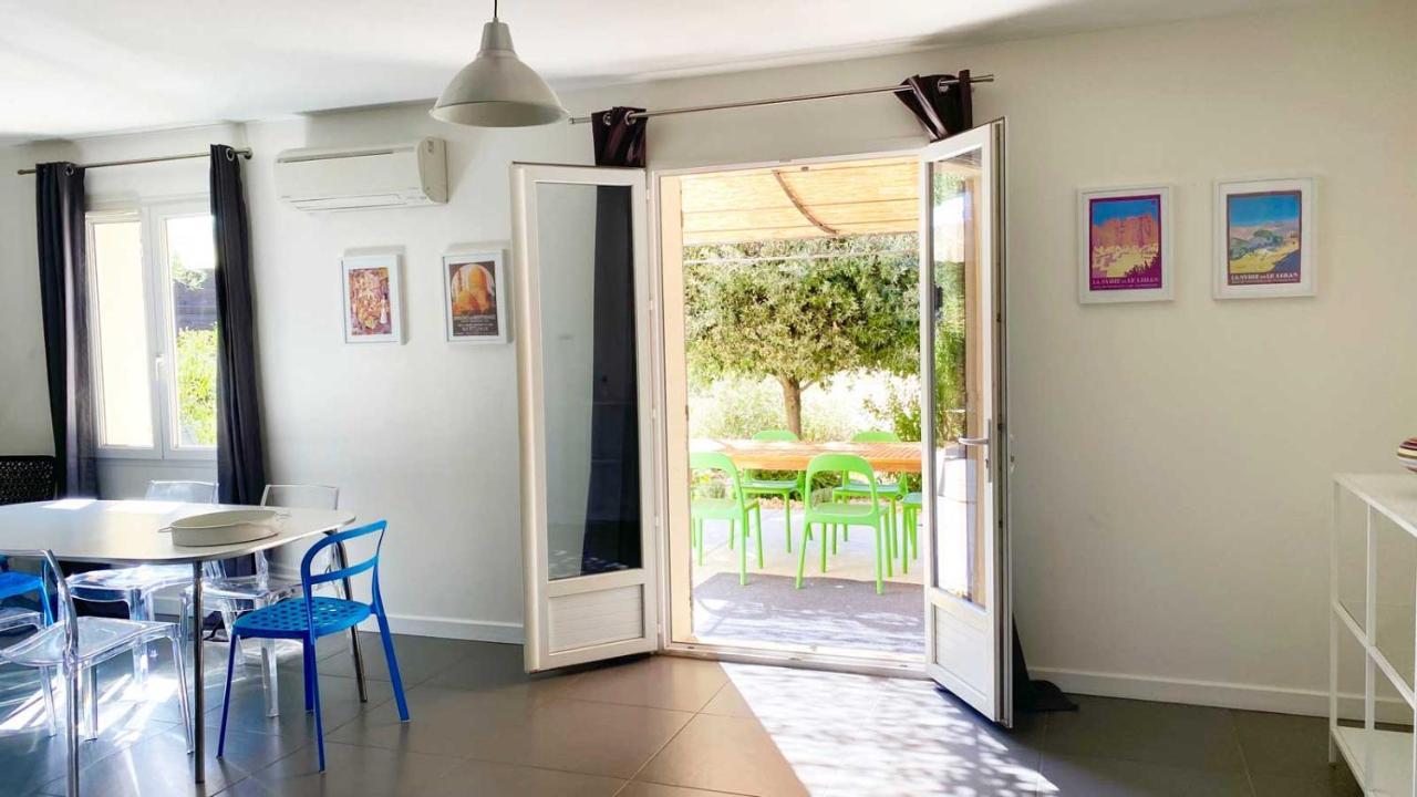 Villa Spacieuse Avec Terrasse Et Vue Mont Ventoux Entrechaux Dış mekan fotoğraf